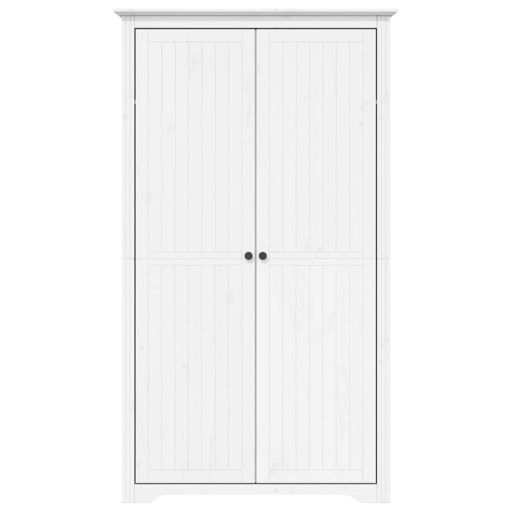 Garderobe BODO hvit 99x53,5x173 cm heltre furu