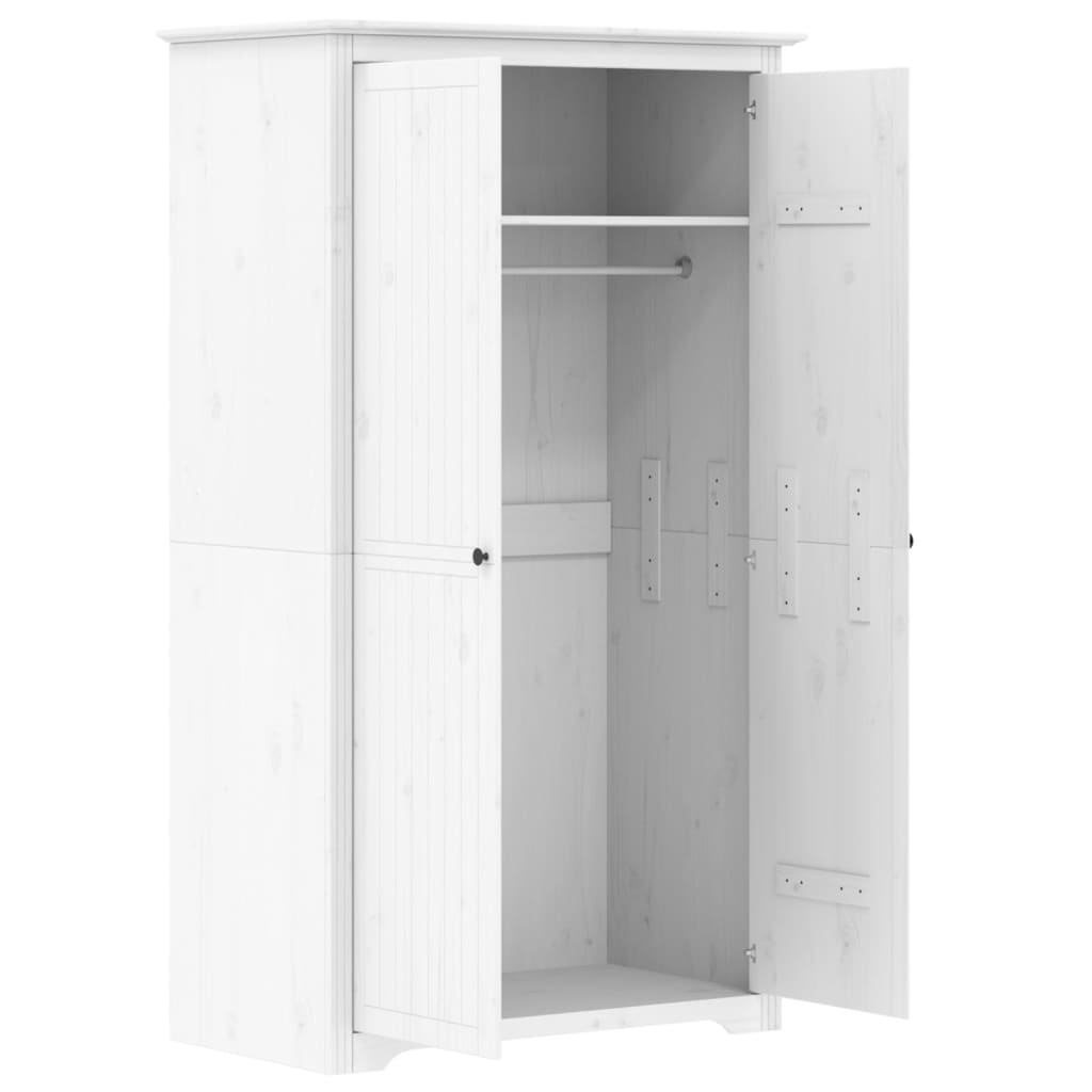Garderobe BODO hvit 99x53,5x173 cm heltre furu