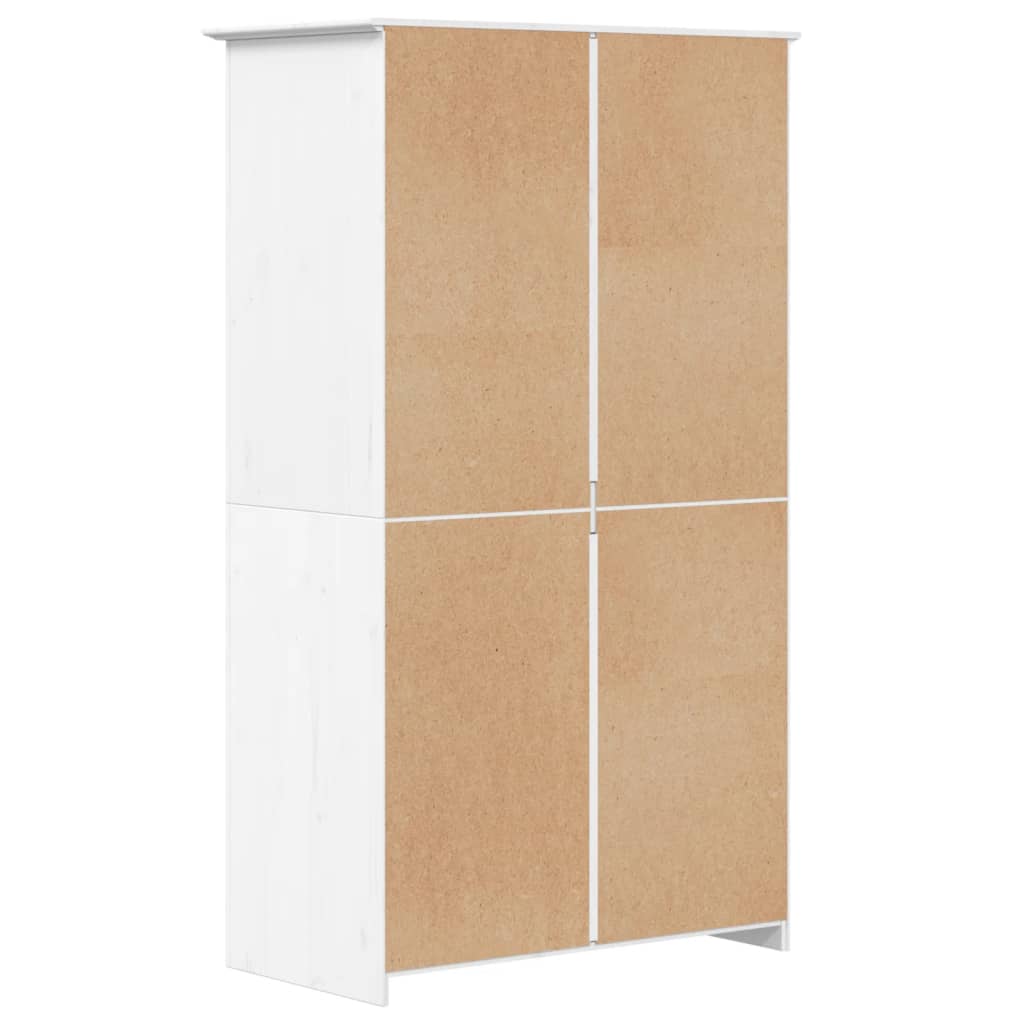 Garderobe BODO hvit 99x53,5x173 cm heltre furu