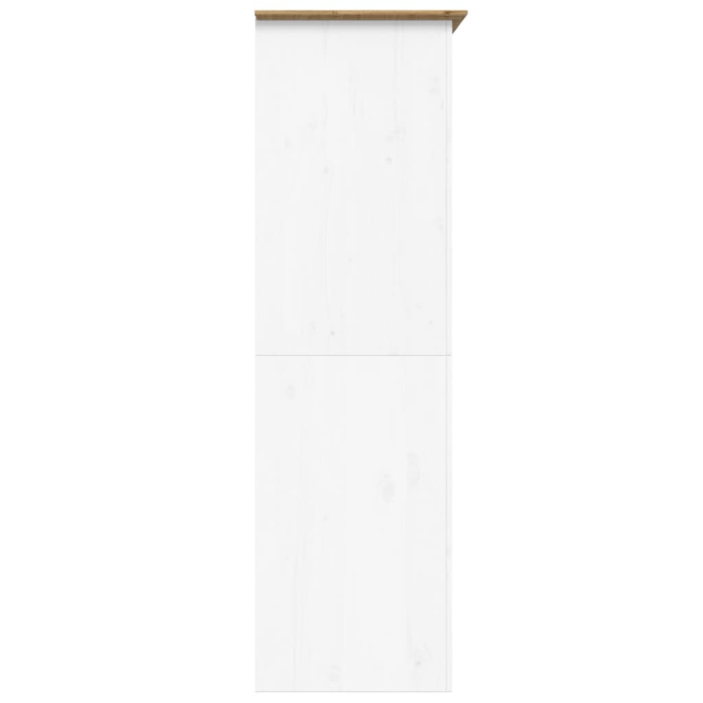 Garderobe BODO hvit og brun 99x53,5x173 cm heltre furu vidaXL