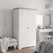 Garderobe BODO hvit og brun 99x53,5x173 cm heltre furu vidaXL