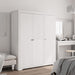 Garderobe BODO hvit 146x53,5x173 cm heltre furu