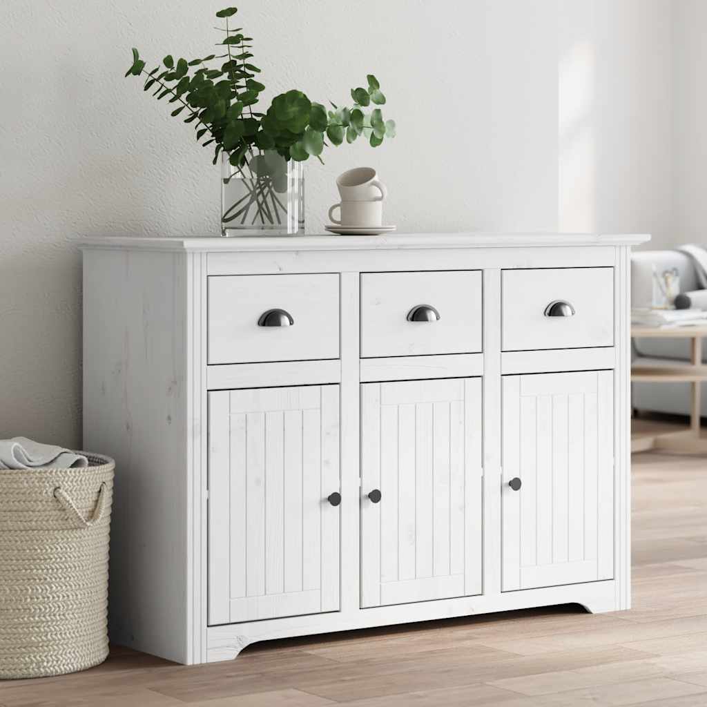 Garderobe BODO hvit 115,5x44x80 cm heltre furu vidaXL