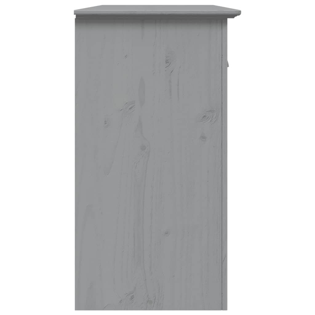 Bokhylle BODO grå 115,5x44x80 cm heltre furu