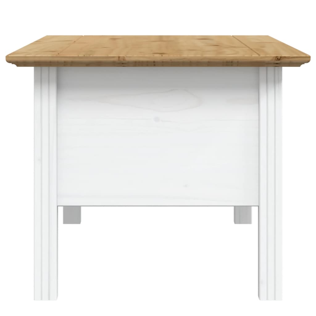 Salongbord BODO hvit og brun 100x55x46 cm heltre furu vidaXL