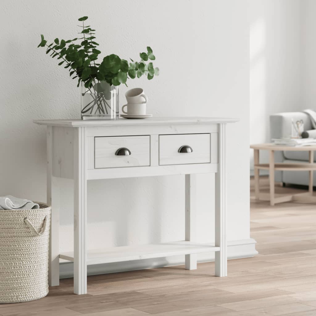 Salongbord BODO hvit 91x35x74 cm heltre furu vidaXL