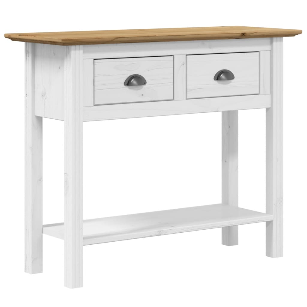 Konsollbord BODO brun 91x35x74 cm heltre furu