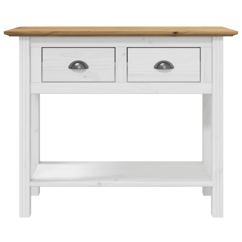 Konsollbord BODO brun 91x35x74 cm heltre furu