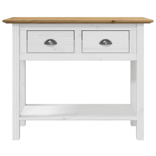 Konsollbord BODO brun 91x35x74 cm heltre furu