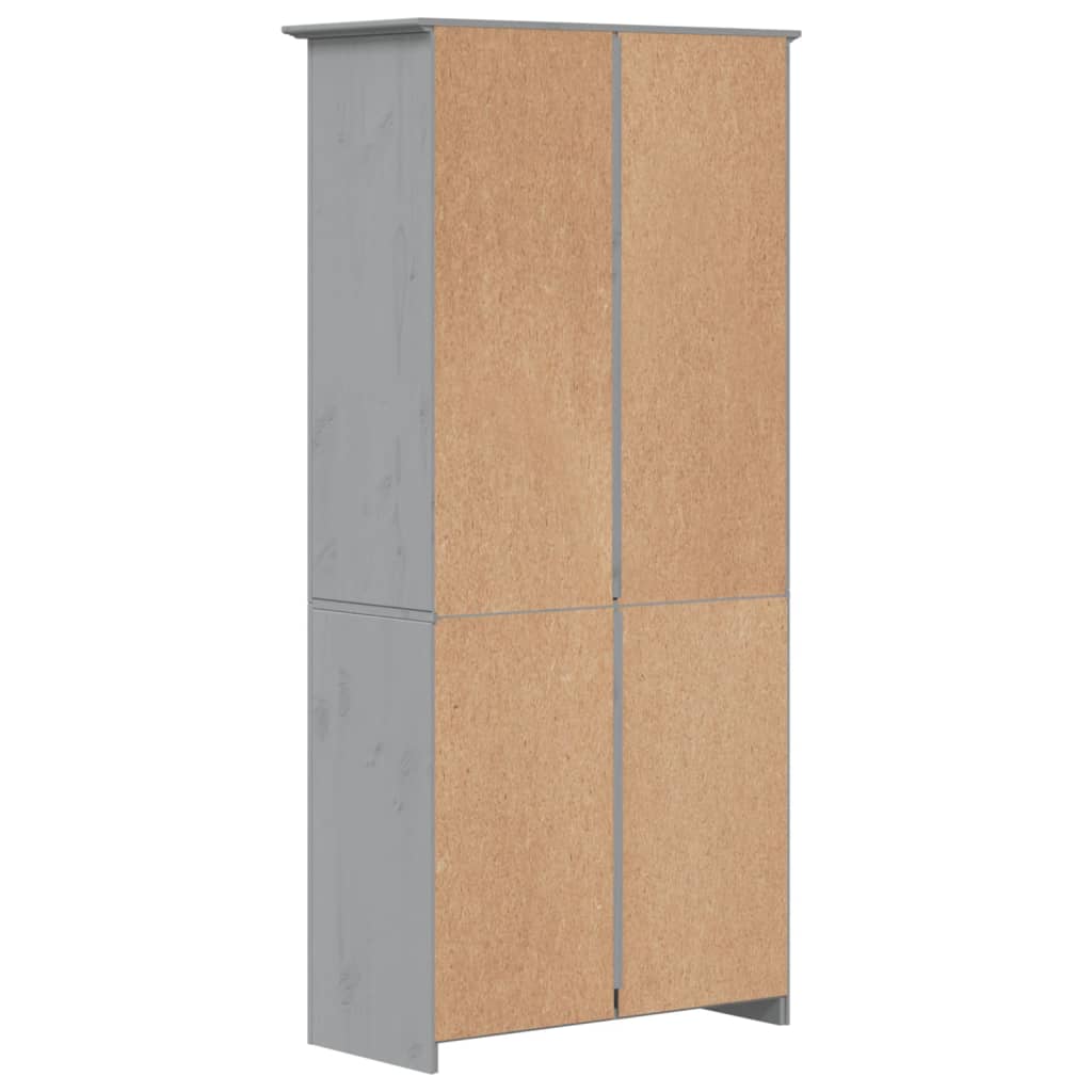 Bokhylle BODO grå 82x40x173 cm heltre furu 5 etasjer