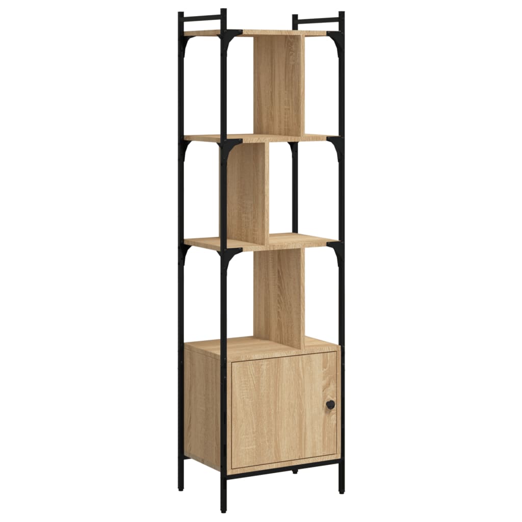 Bokhylle med dører sonoma eik 44,5x30x154,5 cm konstruert tre