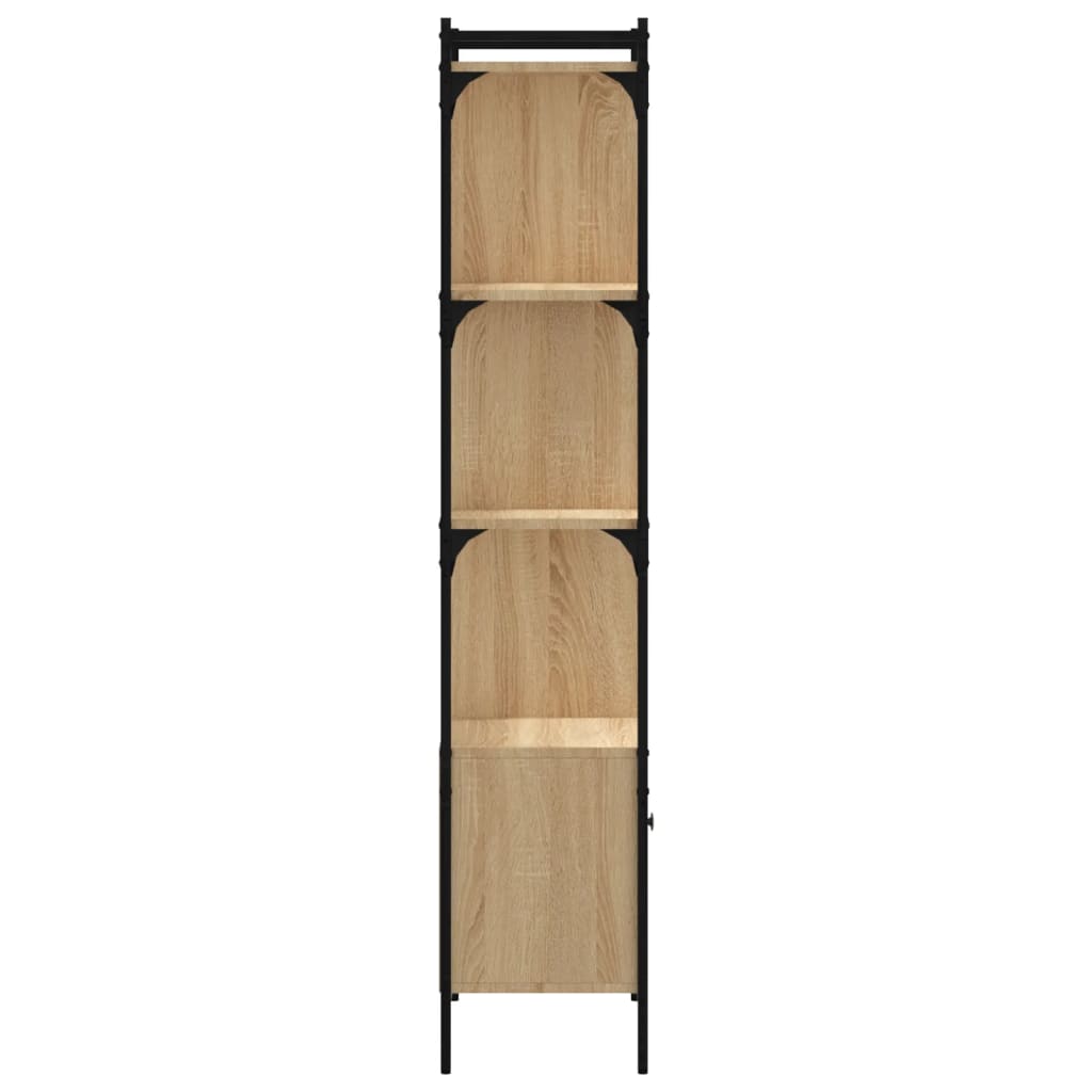 Bokhylle med dører sonoma eik 44,5x30x154,5 cm konstruert tre