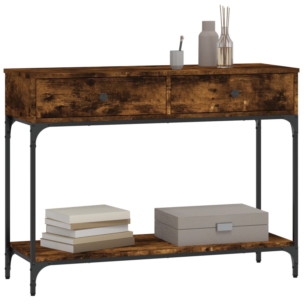 Konsollbord sonoma eik 100x34,5x75 cm konstruert tre