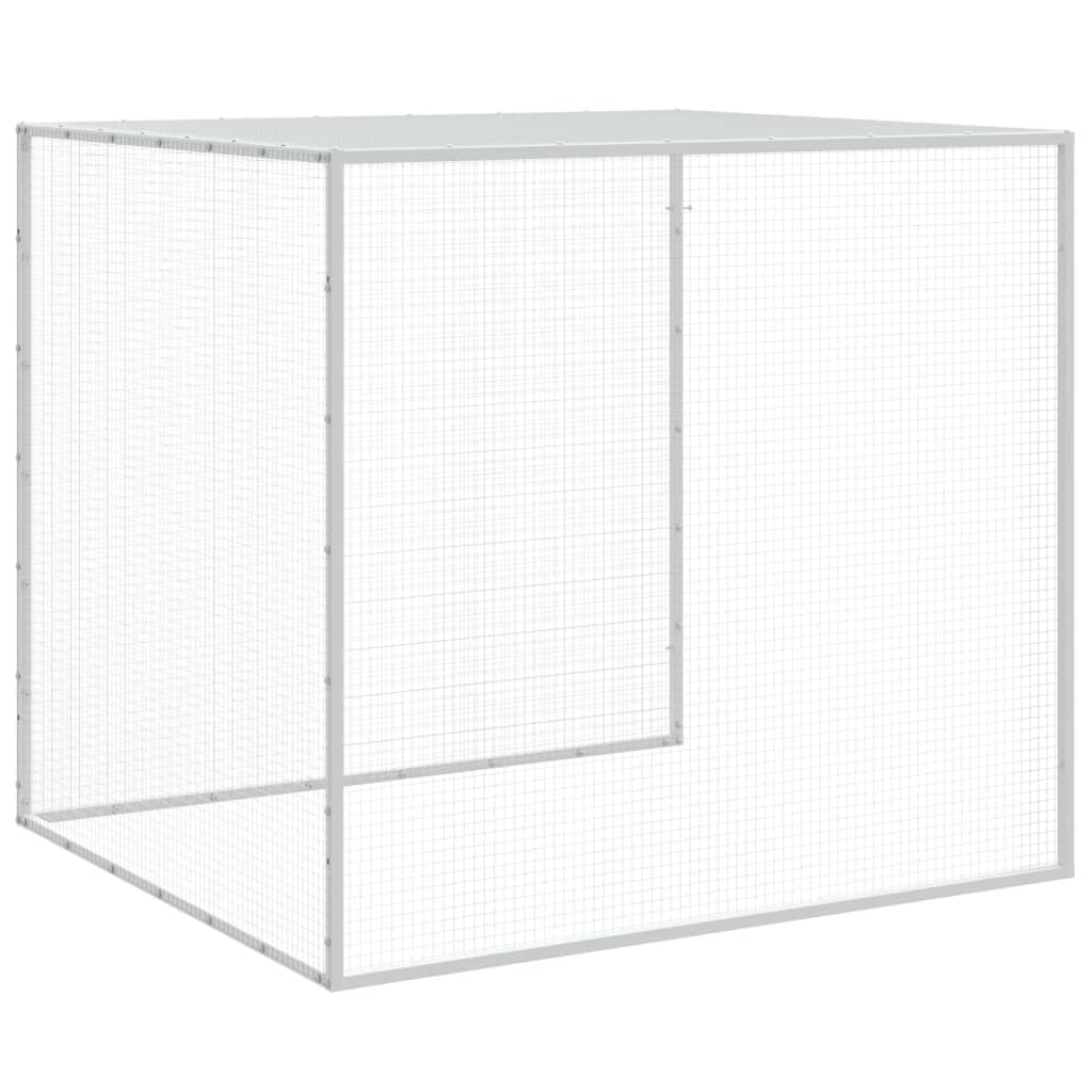 Kyllingbur med tak antrasitt 403x98x90 cm galvanisert stål vidaXL