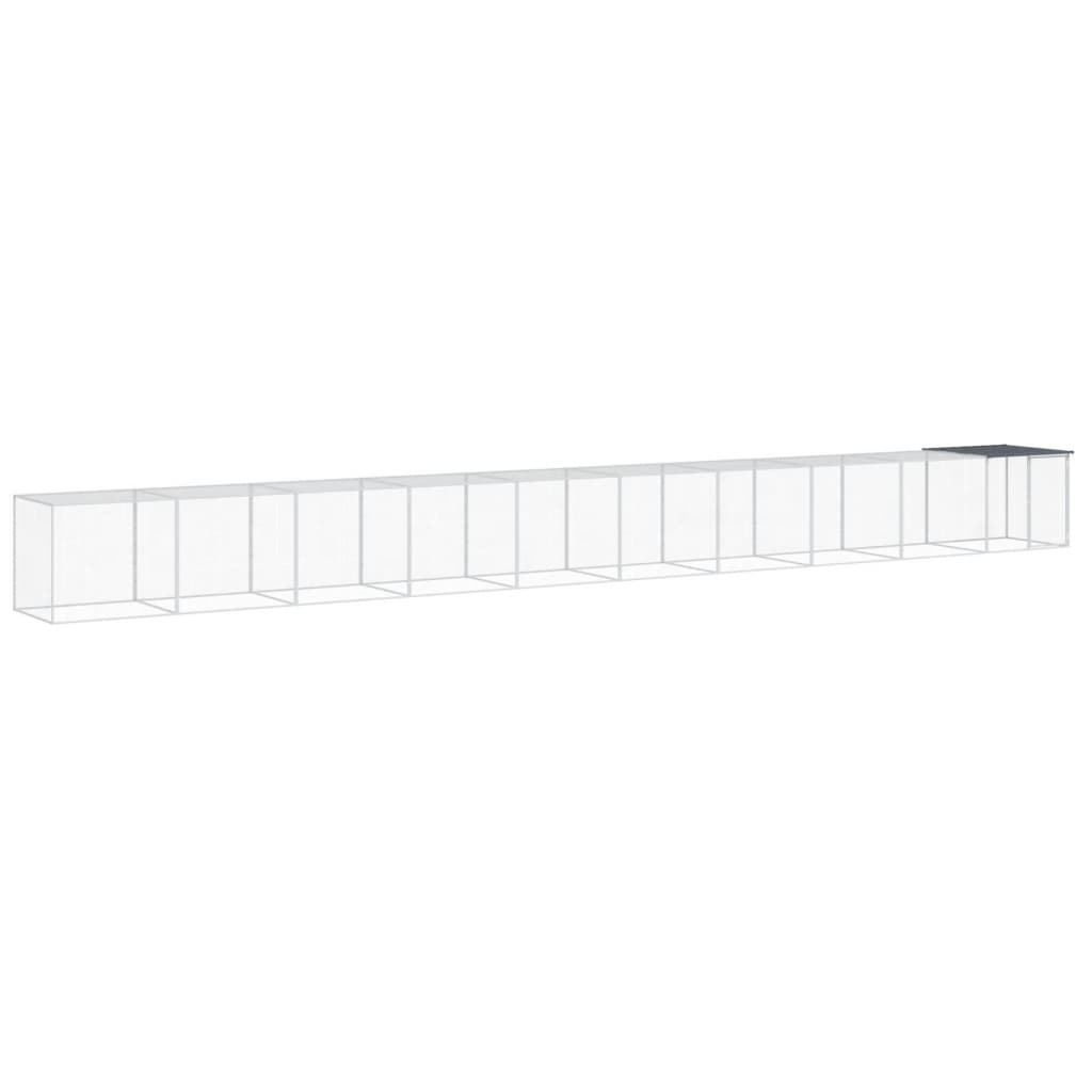 Kyllingbur med tak antrasitt 1003x98x90 cm galvanisert stål vidaXL