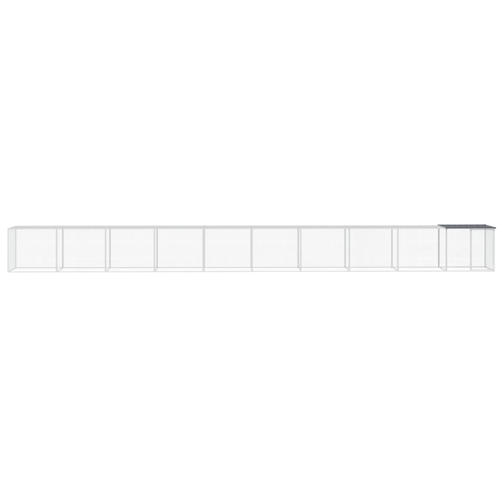 Kyllingbur med tak antrasitt 1003x98x90 cm galvanisert stål vidaXL
