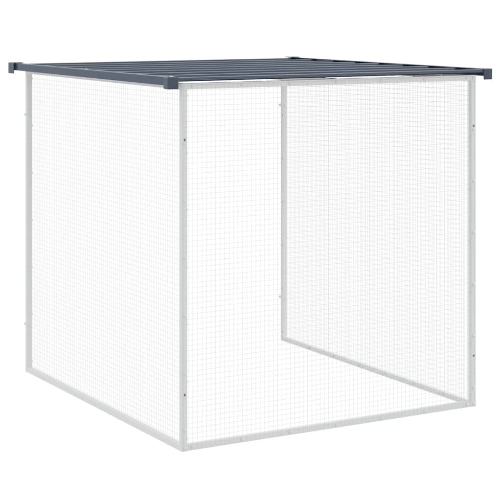 Kyllingbur med tak antrasitt 403x98x90 cm galvanisert stål vidaXL