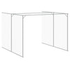 Hundehus med gård antrasitt 214x661x181 cm galvanisert stål