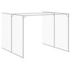 Hundehus med gård antrasitt 214x865x181 cm galvanisert stål