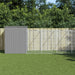 Hundehus med tak lysegrå 214x661x181 cm galvanisert stål