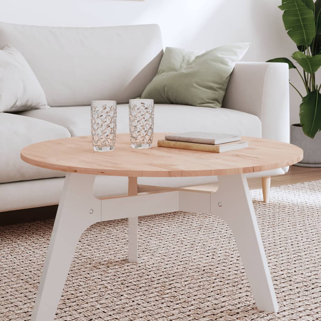 Bordplate Ø80x1,5 cm rund heltre bøketre
