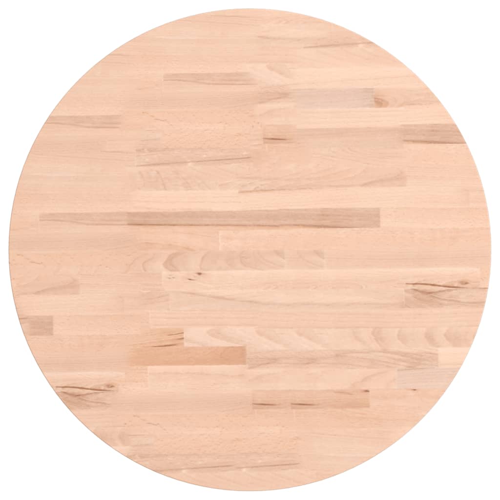 Bordplate Ø50x2,5 cm rund heltre bøketre vidaXL