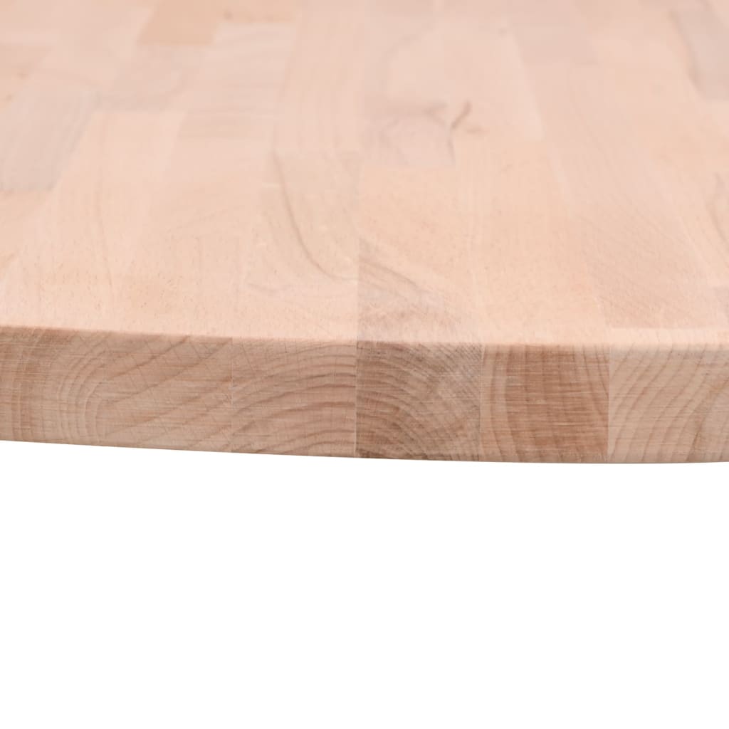 Bordplate Ø80x4 cm rund heltre bøketre