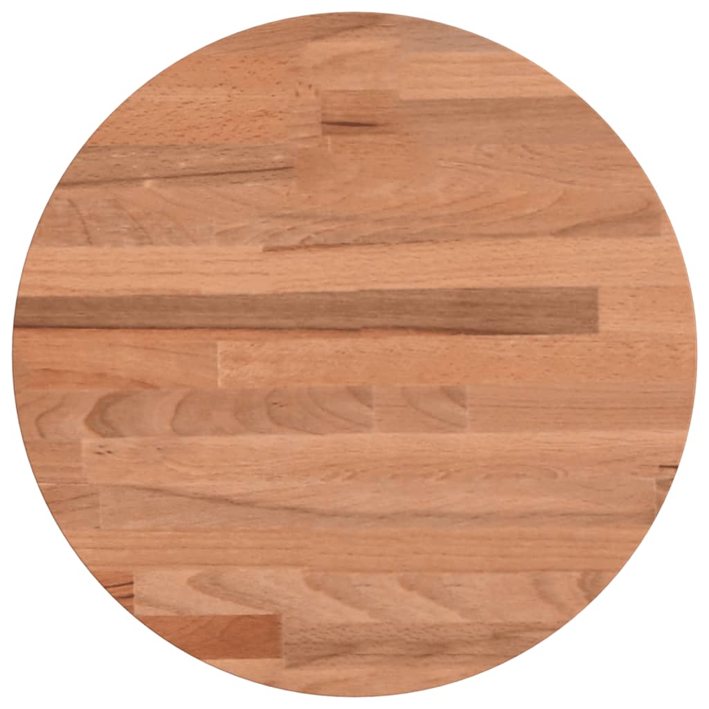 Bordplate Ø30x2,5 cm rund heltre bøketre vidaXL