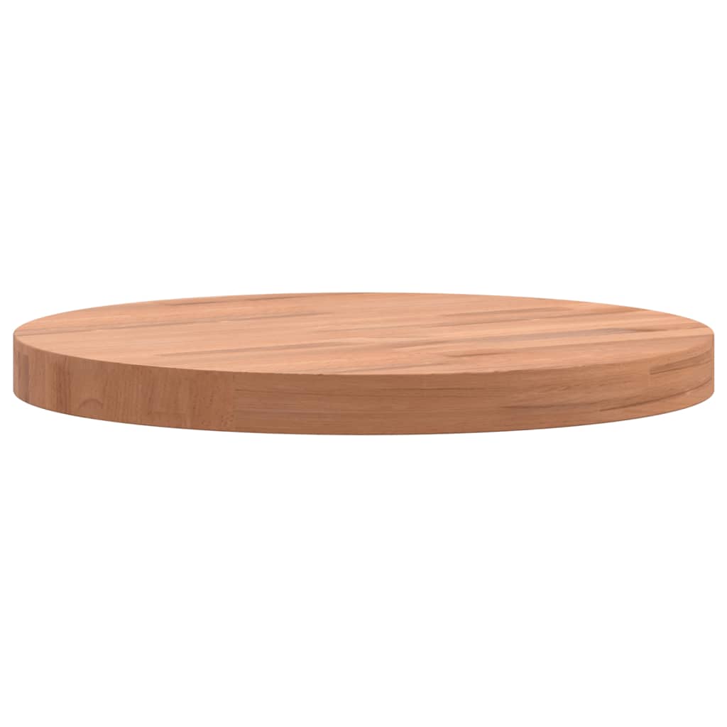 Bordplate Ø30x2,5 cm rund heltre bøketre vidaXL