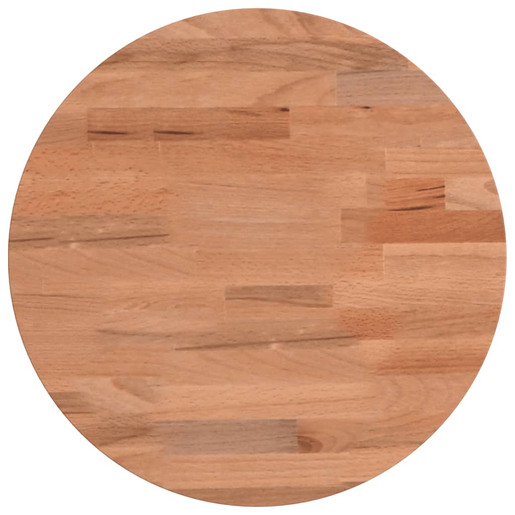 Bordplate Ø30x4 cm rund heltre bøketre