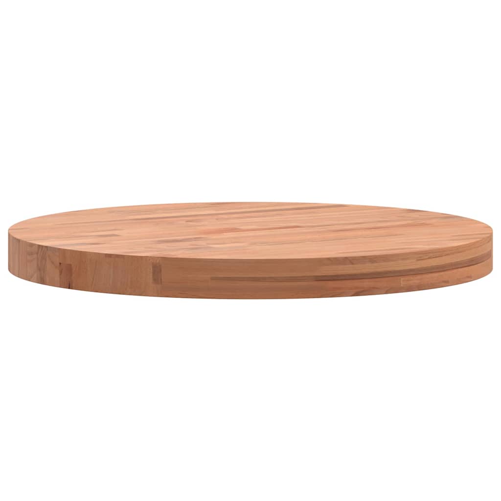 Bordplate Ø50x4 cm rund heltre bøketre