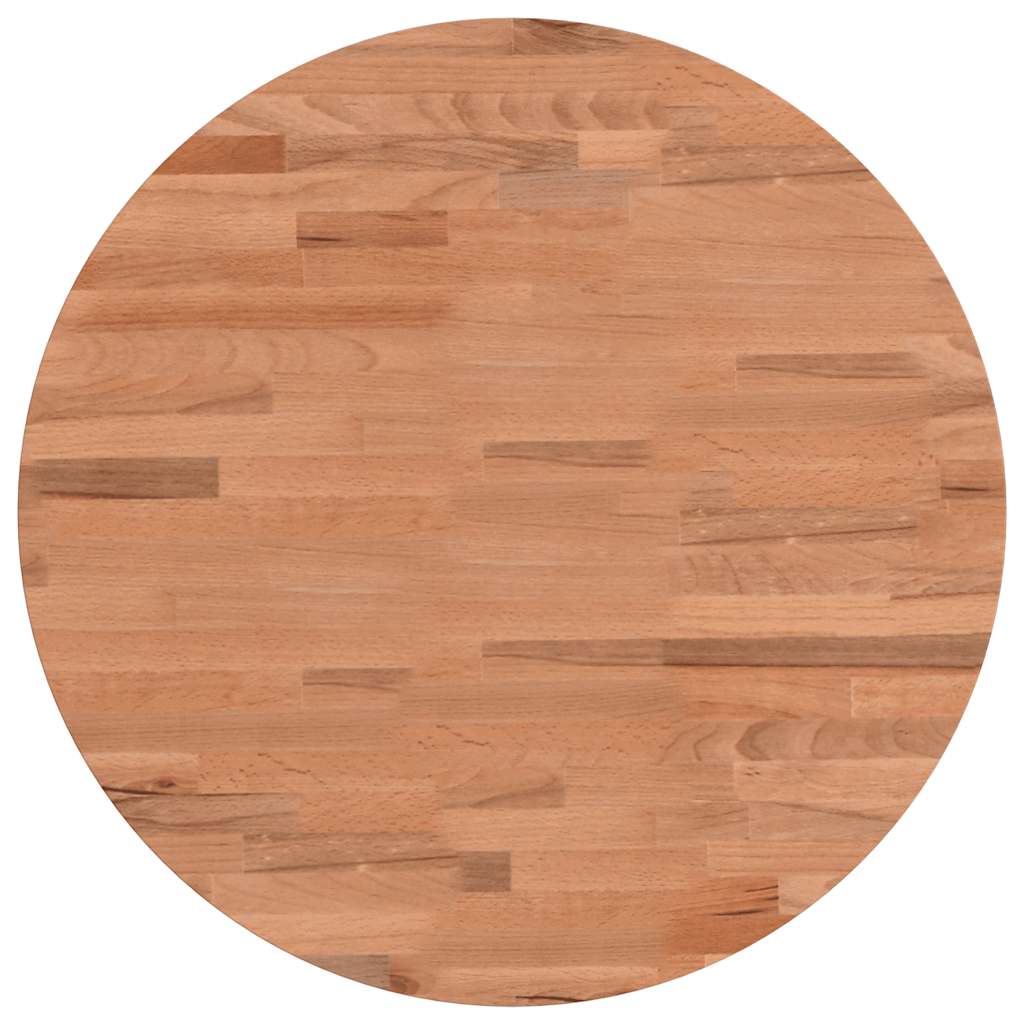 Bordplate Ø50x4 cm rund heltre bøketre
