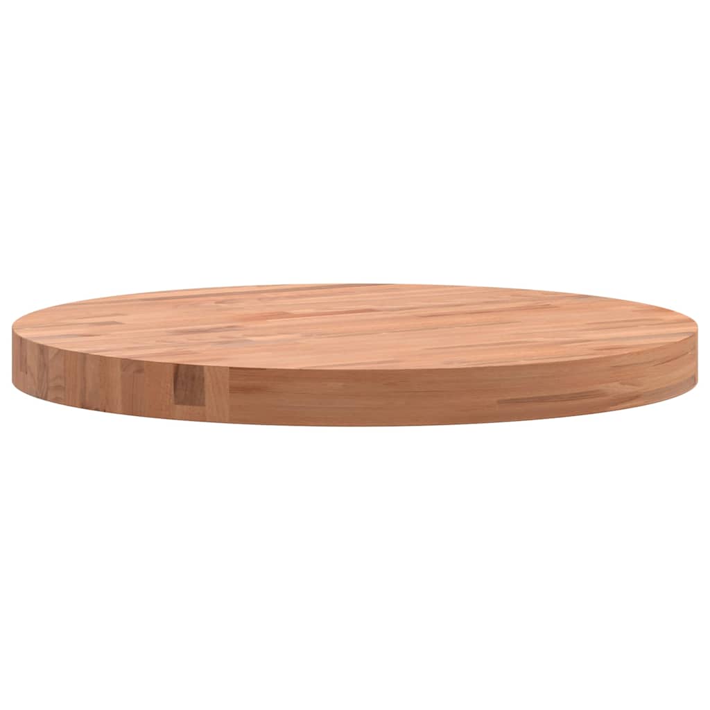 Bordplate Ø50x4 cm rund heltre bøketre