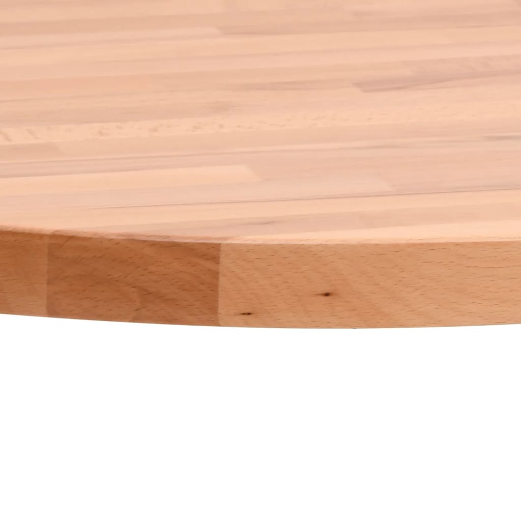 Bordplate Ø60x4 cm rund heltre bøketre
