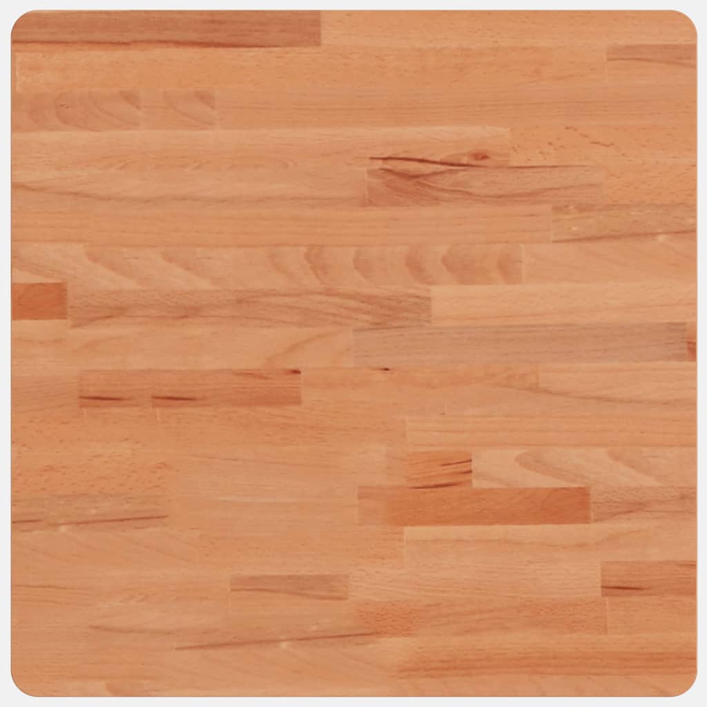 Bordplate 50x50x1,5 cm firkantet heltre bøketre
