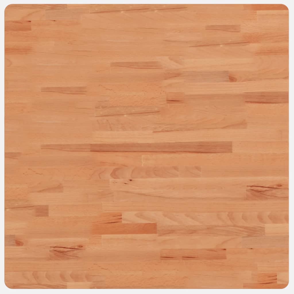 Bordplate 70x70x4 cm firkantet heltre bøketre vidaXL