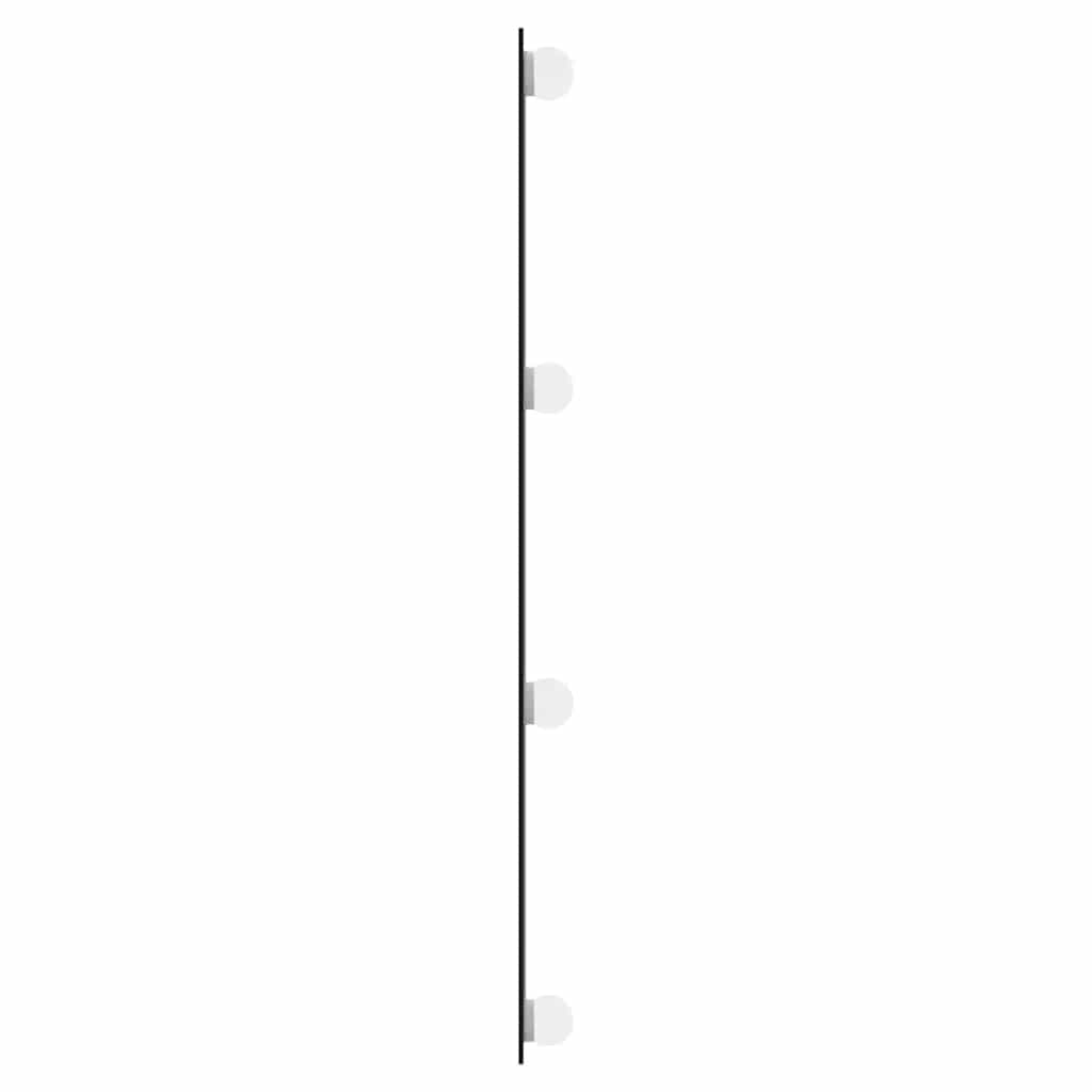 Veggspeil med LED-lys 30x80 cm glass rektangel