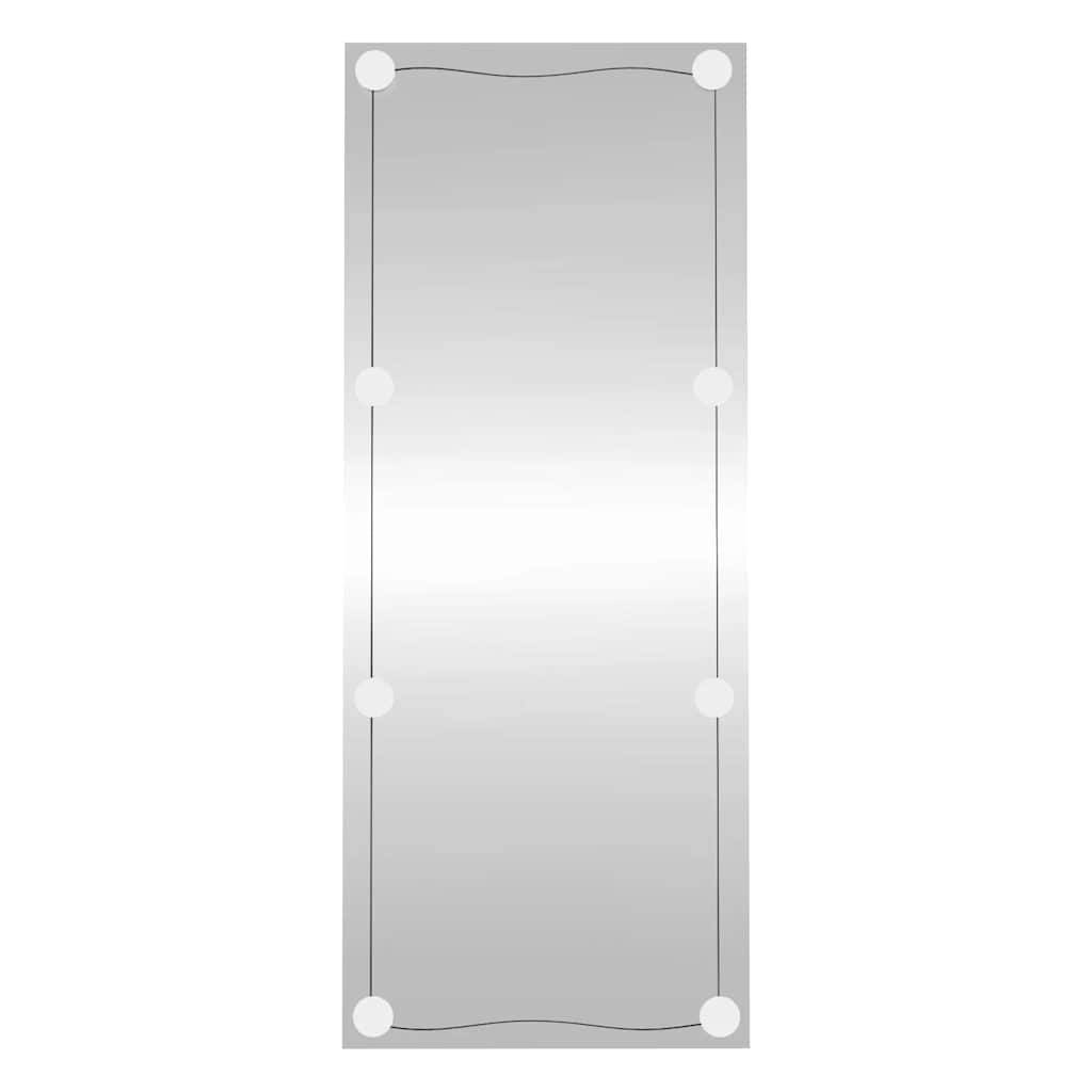 Veggspeil med LED-lys 40x100 cm glass rektangel