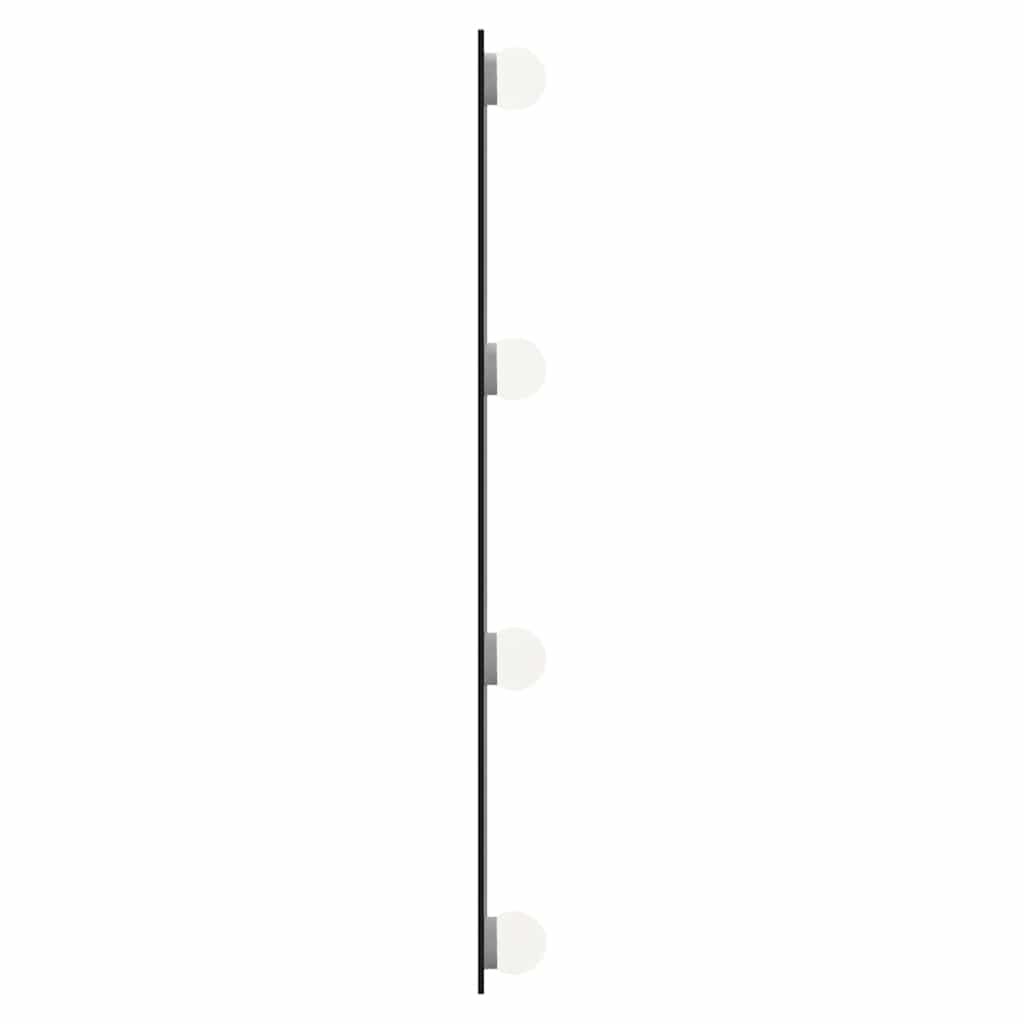 Veggspeil med LED-lys 50x60 cm glass rektangel