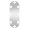 Veggspeil med LED-lys 15x40 cm glass oval