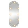 Veggspeil med LED-lys 40x90 cm glass oval