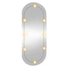 Veggspeil med LED-lys 45x100 cm glass oval