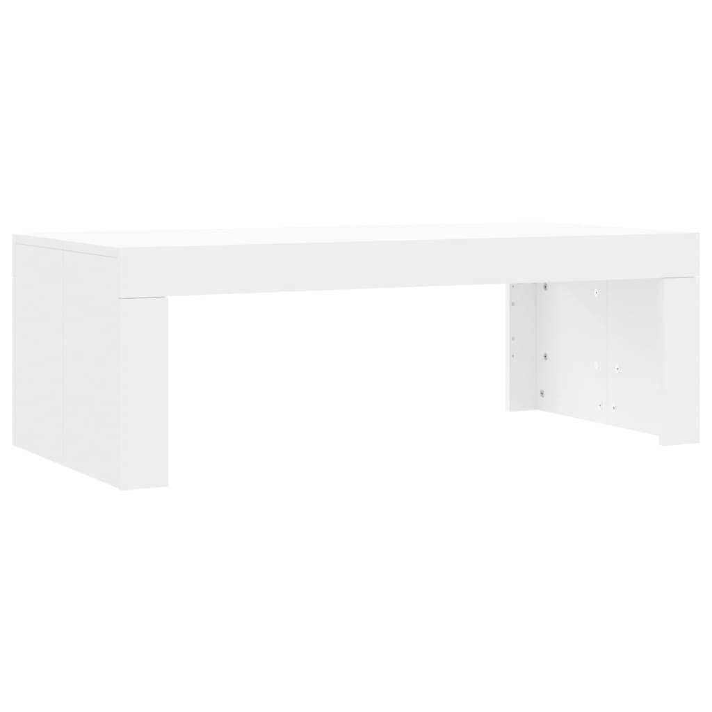 Salongbord hvit 102x50x36 cm konstruert tre