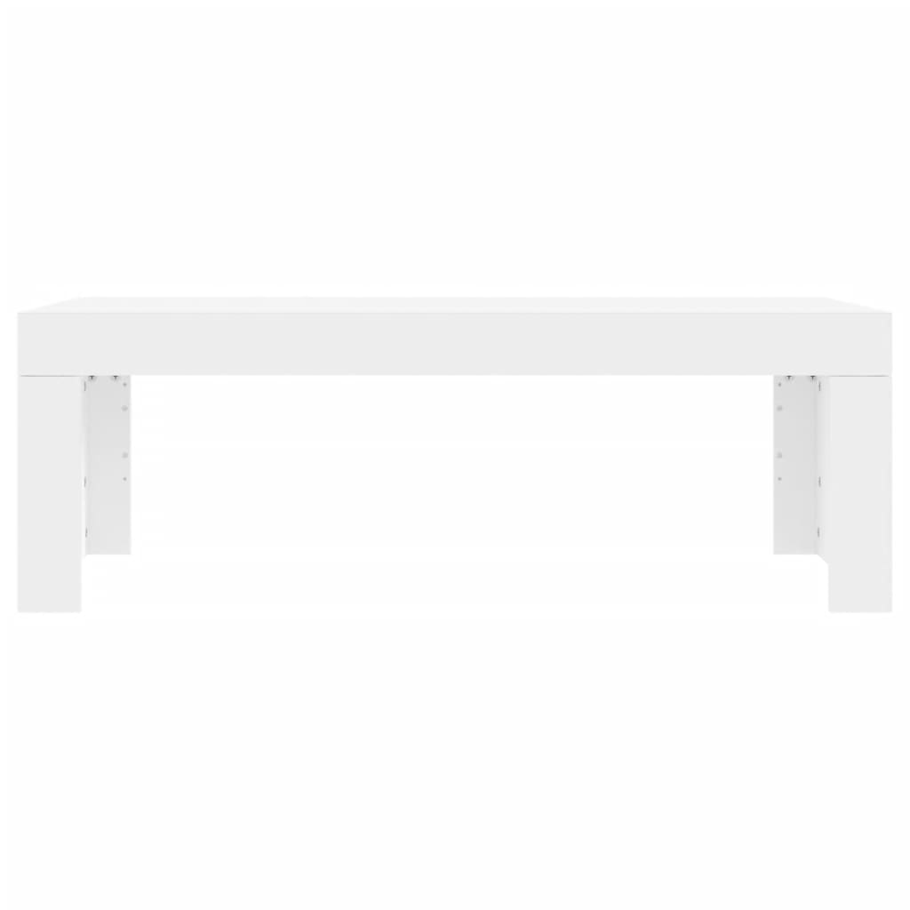 Salongbord hvit 102x50x36 cm konstruert tre