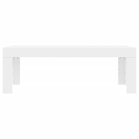 Salongbord hvit 102x50x36 cm konstruert tre