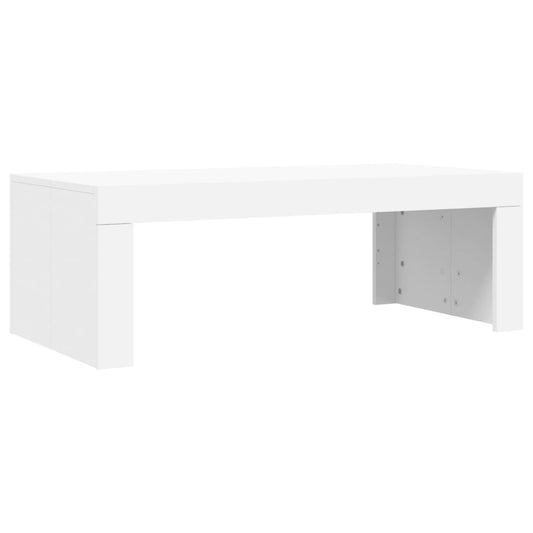 Salongbord hvit 102x50x36 cm konstruert tre