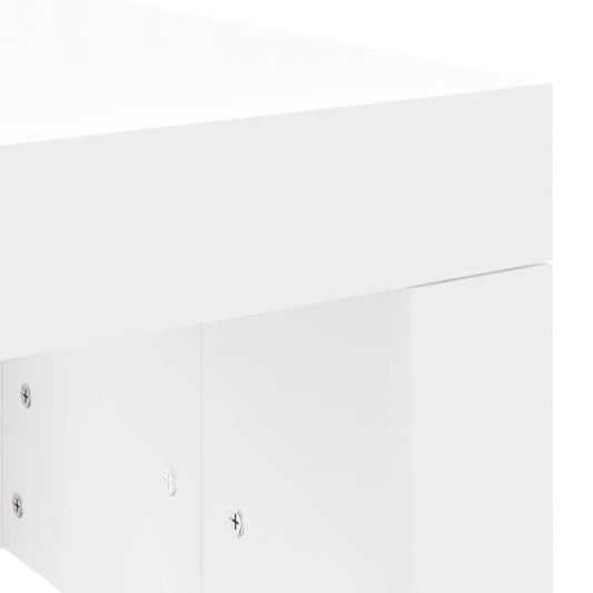 Salongbord hvit 102x50x36 cm konstruert tre