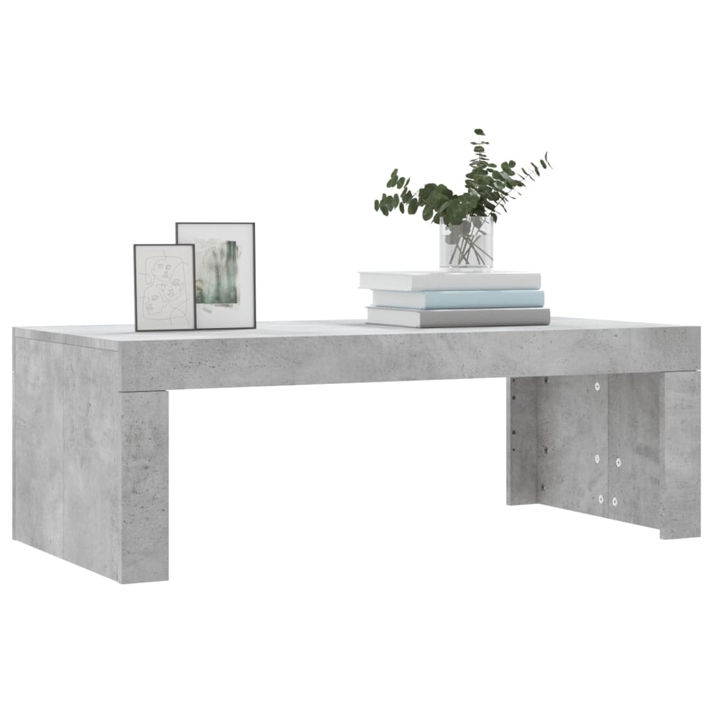 Salongbord betonggrå 102x50x36 cm konstruert tre