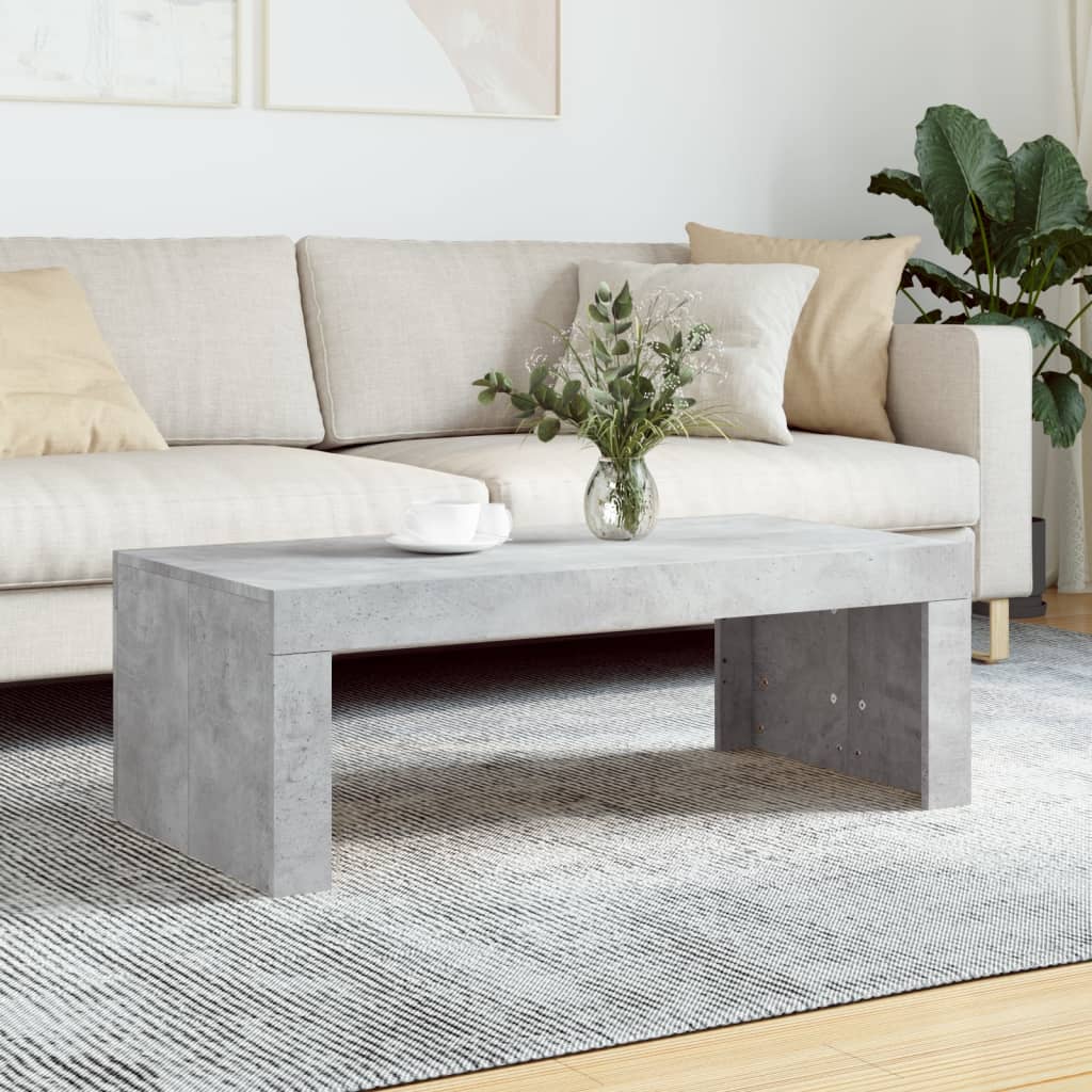 Salongbord betonggrå 102x50x36 cm konstruert tre