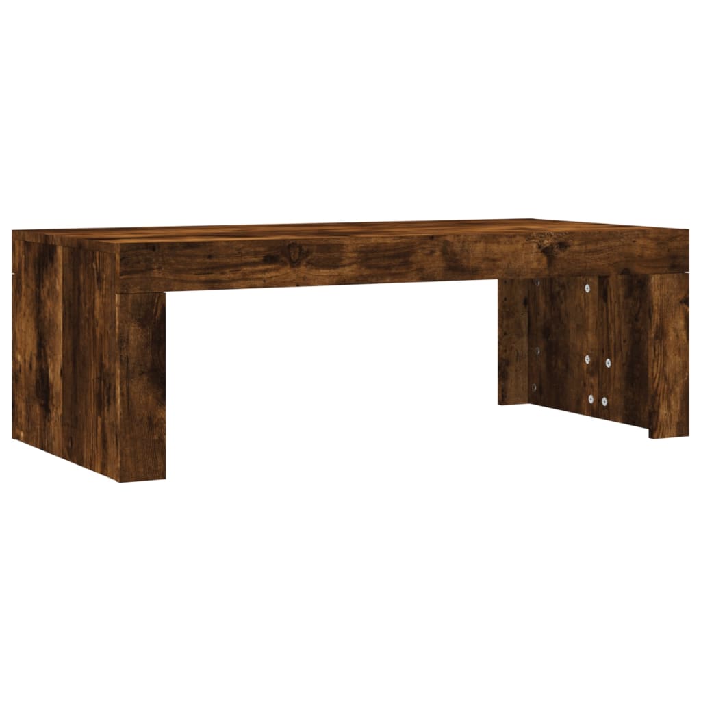 Salongbord røkt eik 102x50x36 cm konstruert tre
